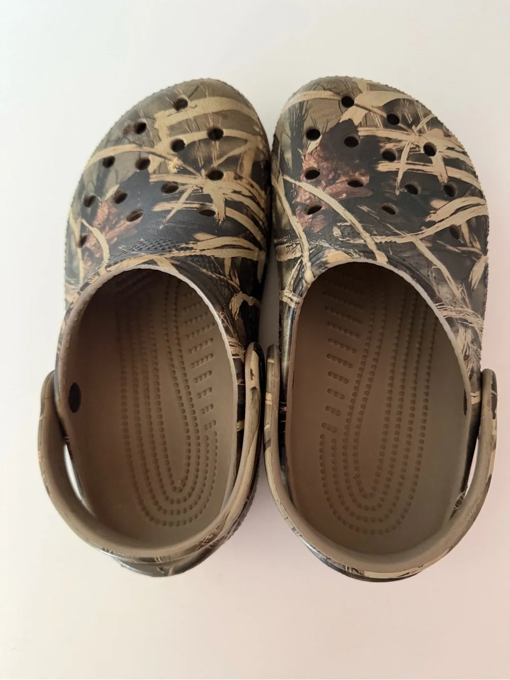Crocs Kids Camouflage Slip-On Clog - Tan/Black